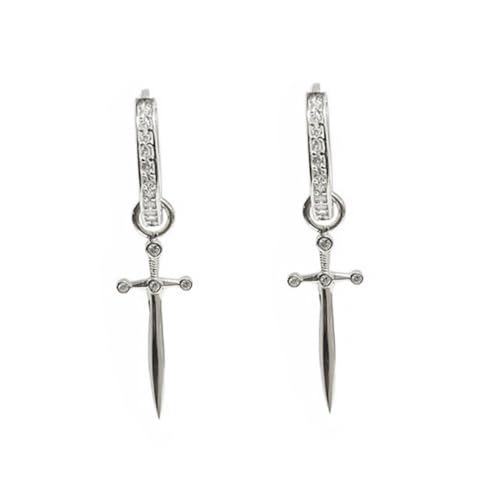 WATIIFUFU Kleine Loop Ohrringe mit Strassbesatz Handgefertigte Dangle Ohrhänger für Frauen und Mädchen Modische Nickelfreie Schmuckstücke für Alltag und Party von WATIIFUFU