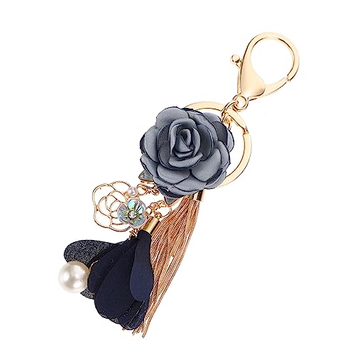 WATIIFUFU Eleganter Schlüsselanhänger Mit Quaste Blumenmotiv Schlüsselring Anhänger Für Taschen Und Autoschlüssel Als Für Frauen Stilvolles Accessoire von WATIIFUFU