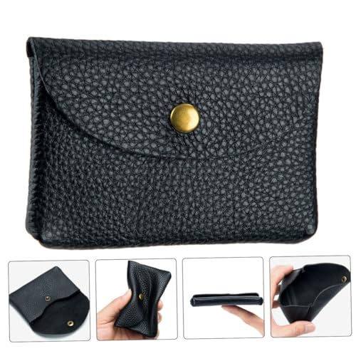 WATIIFUFU Kompaktes Mini Geldbörse mit Münzfach und Kartenhalter Ultradünn Leicht Multifunktional für Damen und Herren Tragbar für Reisen und Alltag Schwarzes Portemonnaie aus Langlebigem von WATIIFUFU