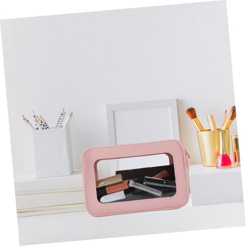 WATIIFUFU Kosmetiktasche Transparent PVC Wasserfest Make up Tasche Damen Reise Kulturbeutel Schminktasche Organizer für Outdoor mit Reißverschluss Sichere Aufbewahrung von WATIIFUFU
