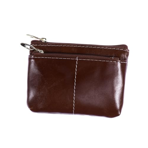 WATIIFUFU Kreditnehmerin Für Frauen Weibliche Geldbörse Trendige Geldbörse Bulk-geldbörsen Geldbörse Aus Rindsleder Der Ersten Schicht Reißverschlusstasche Mode-geldbörse Brown von WATIIFUFU