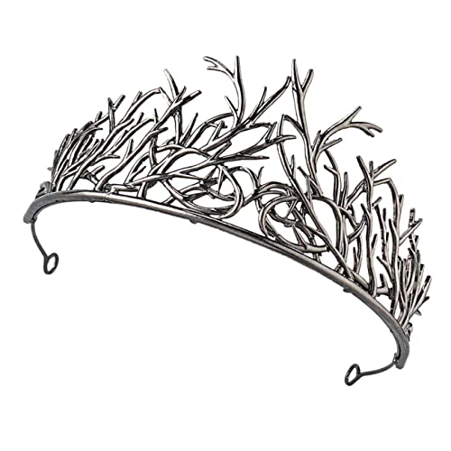 WATIIFUFU Zweigkrone Für Geburtstag Partykrone Cosplay Damen Stirnband Hochzeit Vintage Diadem Für Frauen von WATIIFUFU