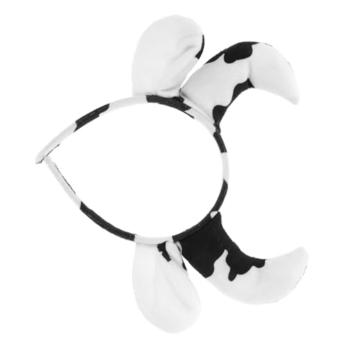 WATIIFUFU Kuhohren Stirnband Für Kostümpartys Plüsch Tierohren Haarreif Für Halloween Niedliches Cosplay-accessoire Glänzend Und Stilvoll Geeignet Für Erwachsene Und Mädchen von WATIIFUFU