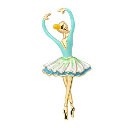 WATIIFUFU Legierung Brosche Ballettmädchen Design Strass Schmuck Leicht und Robust Dekorative Anstecknadel für Kleidung Rucksack und Accessoires Geschenkidee für Damen von WATIIFUFU