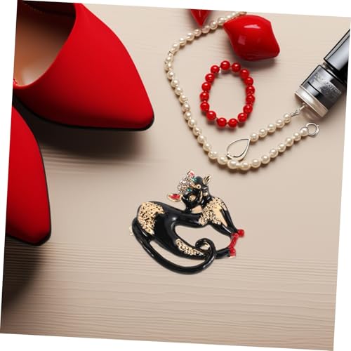 WATIIFUFU Legierung Brosche Katze Anstecknadel für Damen Eleganter Tropfen öl Katzenanhänger Schmuck für Blazer Hemd Party Hochzeit Business Accessoire Geschenk von WATIIFUFU
