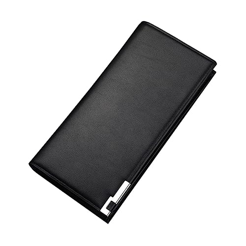 WATIIFUFU Langlebiges Herrenportemonnaie Pu Praktische Geldbörse Mit Großer Kapazität Für Kreditkarten Und Bargeld Stilvolles Und Schlichtes Design Schwarz Für Alltag von WATIIFUFU