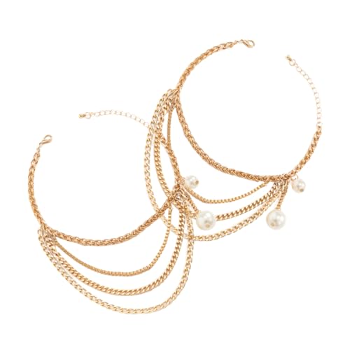 WATIIFUFU Modische Mehrlagige Schuhkette mit Quasten für Damen Vielseitige Boot Chain Fußkettchen Eleganter Schuhschmuck für Sneaker und High Heels Accessoire für Trendbewusste Frauen von WATIIFUFU