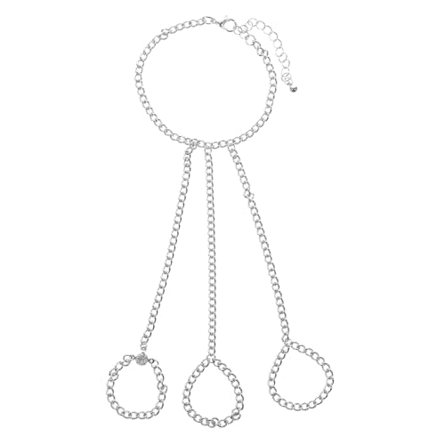 WATIIFUFU Modisches Metallkettenglieder Handketten Armband Fingerschmuck Damen und Mädchen Party Cosplay Halloween Schmuck WATIIFUFU Modisches Metallkettenglieder Handketten Armband Fingerschmuck Damen und Mädchen Party Cosplay Halloween Schmuck von WATIIFUFU