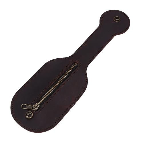 WATIIFUFU Vintage Münzbeutel Praktischer -Wallet Mit Gürtelschlaufe Für Reisen Und Alltag Hochwertigem Rindsleder Kaffee Für Damen Und Herren von WATIIFUFU