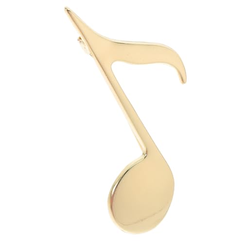 WATIIFUFU Musiknoten Brosche Anstecknadel Goldfarben Poliert Kreatives Musiksymbol Für Damen Herren Jacken Taschen Hüte Accessoire Für Musiker Fans von WATIIFUFU