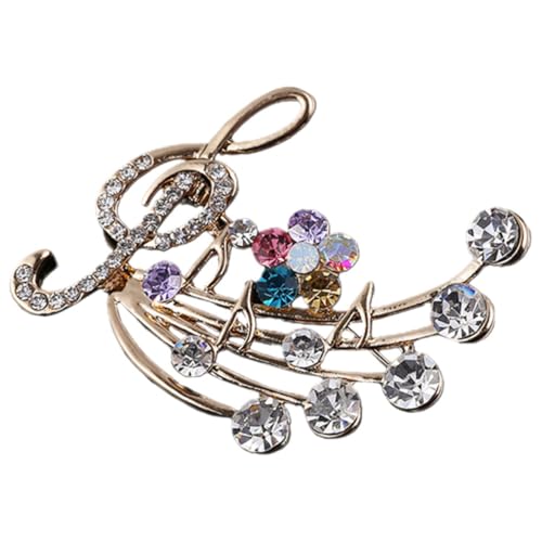 WATIIFUFU Musiknoten Brosche Damen Anstecknadel mit Strass Hochwertige Legierung Schickes Accessoire für Mantel Pullover für Festliche Anlässe Wie Valentinstag und Weihnachten von WATIIFUFU