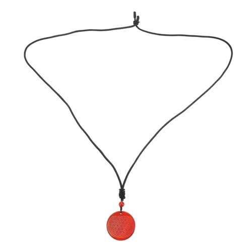 WATIIFUFU Natürliche Kristallstein Halskette mit Rundem Blumenanhänger Handgefertigt Unisex Schmuckstück Elegantes Design Vielseitig Kombinierbar Geschenk für Frauen und Männer von WATIIFUFU