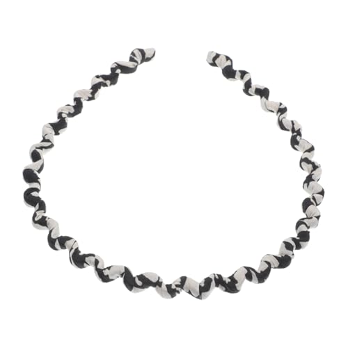 WATIIFUFU Kuhmuster Stirnband Für Frauen Und Mädchen Wellenförmiges Weiches Satin-haarband Rutschfestes Dünnes Haarschmuck Für Lockiges Haar Und Hautpflege Vintage-style Kopfband von WATIIFUFU