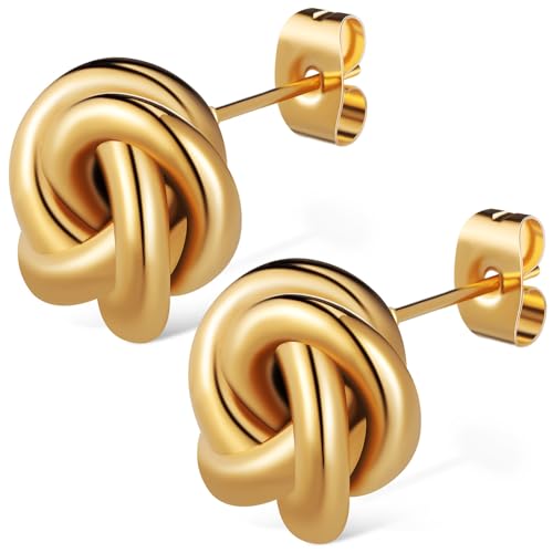 WATIIFUFU Ohrstecker Damen Knoten Ohrringe aus Edelstahl Leichte Statement Schmuck mit Modischem Garnball design Komfortabel für Alltag Party und Dating Geeignet WATIIFUFU Ohrstecker Damen Knoten Ohrringe aus Edelstahl Leichte Statement Schmuck mit Modischem Garnball design Komfortabel für Alltag Party und Dating Geeignet von WATIIFUFU