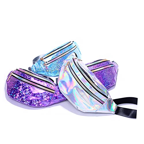 WATIIFUFU Pu-Leder Reflektierender Gürteltasche Mit Bunten Pailletten Damen Umhängetasche Modische Crossbody-Tasche Für Outdoor-Reisen Und Freizeit Perl- von WATIIFUFU