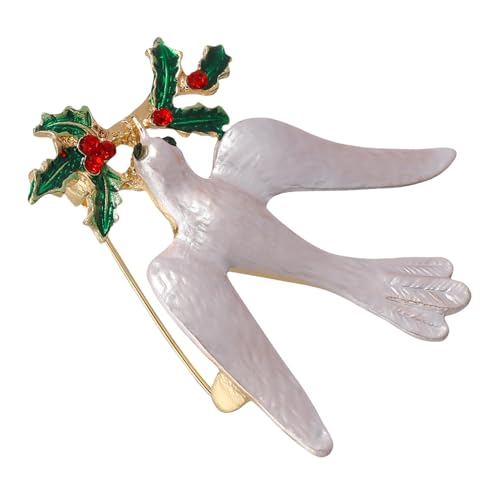 WATIIFUFU Peace Dove Brosche mit Funkelnden Kristallen Tier Anstecknadel als Stilvolles Kleidung Accessoire für Damen und Herren Design für Festliche und Casual Outfits von WATIIFUFU