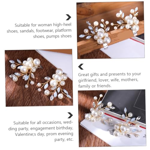 WATIIFUFU Perlen schuhclips mit Strasssteinen Abnehmbare Schuhschnallen für Damenpumps Elegante Dekoration für Hochzeit Party High Heels Sandalen Modische Schuh accessoires von WATIIFUFU