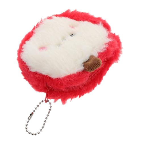 WATIIFUFU Apfel- Plüsch-münzgeldbörse Für Mädchen Wechselgeldtasche Multifunktionale Aufbewahrung Für Münzen Lippenstifte Und Kleine Gegenstände Für Unterwegs von WATIIFUFU