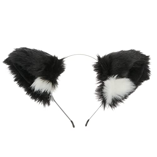 WATIIFUFU Plüsch Katzenohren Stirnband Haarband Katzenohr Kopfschmuck Performance Haarband Festival Party Kopfbedeckung Plüsch Cosplay Kostüm Headwear von WATIIFUFU