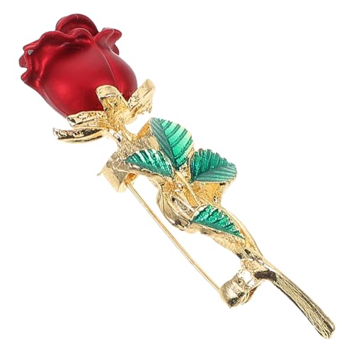 WATIIFUFU Rote Rosenbrosche Damen Anstecknadel Elegante Blütenform Vielseitige Modebrosche für Anzug Schal Festliche Kleidung Hochzeit Party und Alltagsoutfits von WATIIFUFU