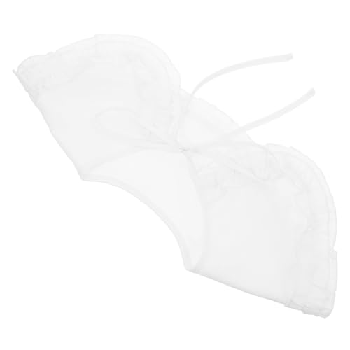 WATIIFUFU Rüschen Fake Collar Damen Blusenkragen Abnehmbar Lotusblatt Krageneinsatz Chiffon Mode Accessoire für Herbst und Frühling von WATIIFUFU