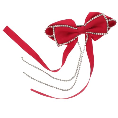 WATIIFUFU Eleganter Haarschmuck Mit Schleife Und Strass Für Damen Für Hochzeiten Geburtstagsfeiern Und Abschlussbälle Leicht Und Komfortabel Für Frisur von WATIIFUFU