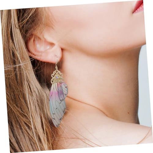 WATIIFUFU Sterling Silber Ohrringe Damen Schmetterlingsflügel Design Hängend Leicht Komfortabel Modisch Für Alltag Dating Party von WATIIFUFU