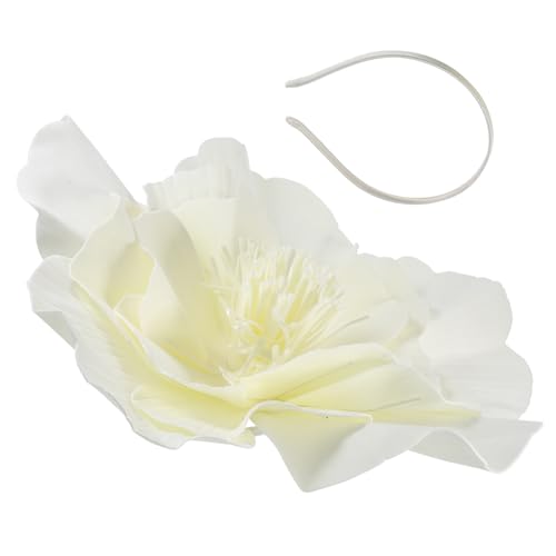WATIIFUFU Stirnband Hut Großer Fascinator Tea Party Kopfschmuck Fascinator Motorhaube Kopfschmuck Für Braut Hochzeit Fascinator Fascinator Stirnbänder Damen Haarschmuck Stoff von WATIIFUFU