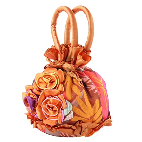 WATIIFUFU Stoff-abendtasche Für Damen Zarte Blume Form Abend-clutch Handtasche Mit Tragegriff Kosmetik Lagerung Tasche Geeignet Für Hochzeitsfeiern Und Täglichen Gebrauch von WATIIFUFU