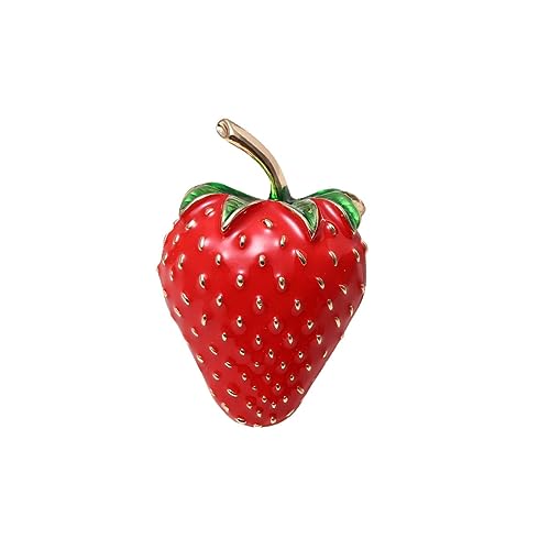 WATIIFUFU Strawberry Brooch Anstecknadel für Kreative Obstbrosche aus Langlebigem Material Vielseitig als Kleid oder Schalclip Geeignet Modischer Brustpin für Mädchen und Frauen von WATIIFUFU