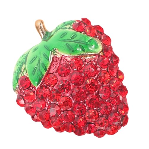 WATIIFUFU Strawberry Brosche aus Anstecknadel mit Strass Kleidung Schmuck für Frauen Stabiles Design Perfektes für Hochzeit Geburtstag und Festliche Anlässe von WATIIFUFU