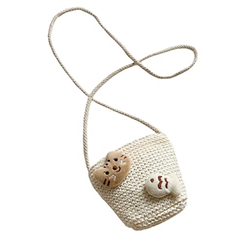 WATIIFUFU Stroh Umhängetasche Leicht Geflochtene Mädchen Crossbody Tasche Modisch Elegante Aufbewahrungstasche Für Strand Geburtstag Geschenk von WATIIFUFU