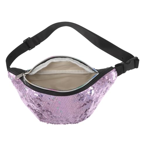 WATIIFUFU Stylische Damen Bauchtasche mit Verstellbarem Schultergurt Funkelndes Meerjungfrau Pailletten Design Leichte Polyester pu Crossbody Schultertasche für Alltag Reisen Partys von WATIIFUFU