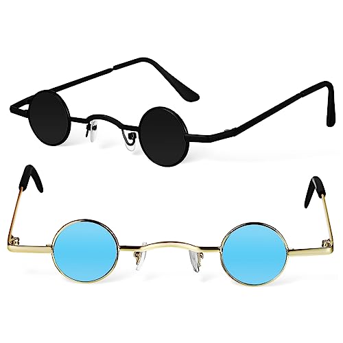 WATIIFUFU Sunes Herren Runde Polarisierte Sonnenbrille Retro Circle Eyewear Mit Metallrahmen von WATIIFUFU