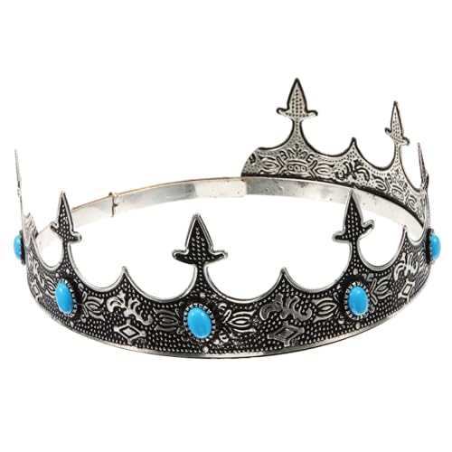 WATIIFUFU Männliche Dekoration Im Retro-stil Unzerbrechliche Herrenkrone Aus Metall Für Cosplay Und Bühne von WATIIFUFU