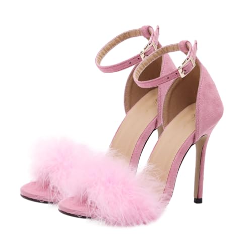 WATIIFUFU Ultra High Heels Damen Pumps Open Toe Sandalen Elegant Leicht Tpr PU Material für Arbeit Party Hochzeit Sommer von WATIIFUFU