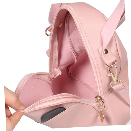WATIIFUFU Umhängetasche PU Wasserabweisend Süße Katzenform Mini Crossbody Tasche für Mädchen Party Alltag Reise Rosa von WATIIFUFU