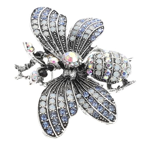 WATIIFUFU Vintage Bienen Brosche mit Funkelnden Strasssteinen Unisex Insekten Anstecknadel für Kleidung Hüte Schals Modisches Accessoire für Damen und Herren von WATIIFUFU
