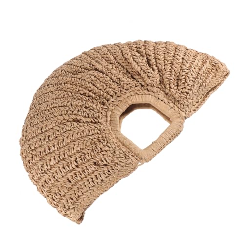 WATIIFUFU Vintage Damen Strandhandtasche Mondform Geflochtene Sommer Umhängetasche Leicht Tragbar für Freizeit Urlaub von WATIIFUFU