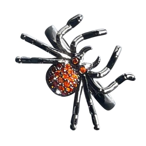 WATIIFUFU Vintage Punk Stil Verstellbarer Offener Ring mit Strassbesatz Spinnenform Damen Herren Schmuck Modisches Statement Verstellbar für Bequemen Sitz und Vielseitigen Look von WATIIFUFU