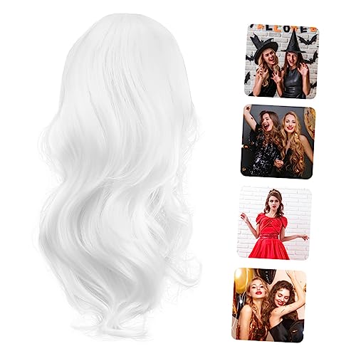 WATIIFUFU Elegantes Gewelltes Perückenteil Für Frauen Halloween-verkleidung Haarperücke Menschliches Haargefühl von WATIIFUFU
