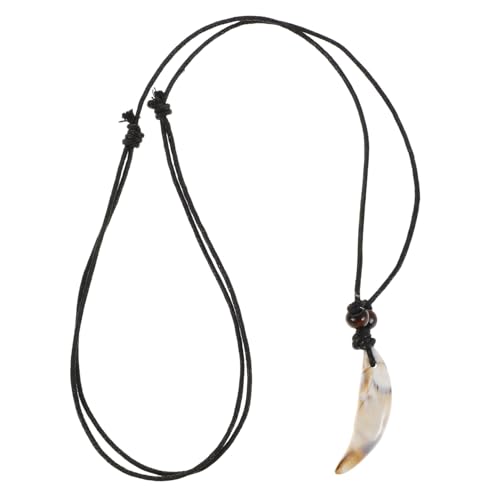 WATIIFUFU Künstlicher Zahnanhänger Für Damen Retro-acryl Zahn Halskette Einzigartiger Kunstzahn Schmuck Simulierter Zahn Anhänger Stylische Accessoires Für Freizeit Und Partys von WATIIFUFU