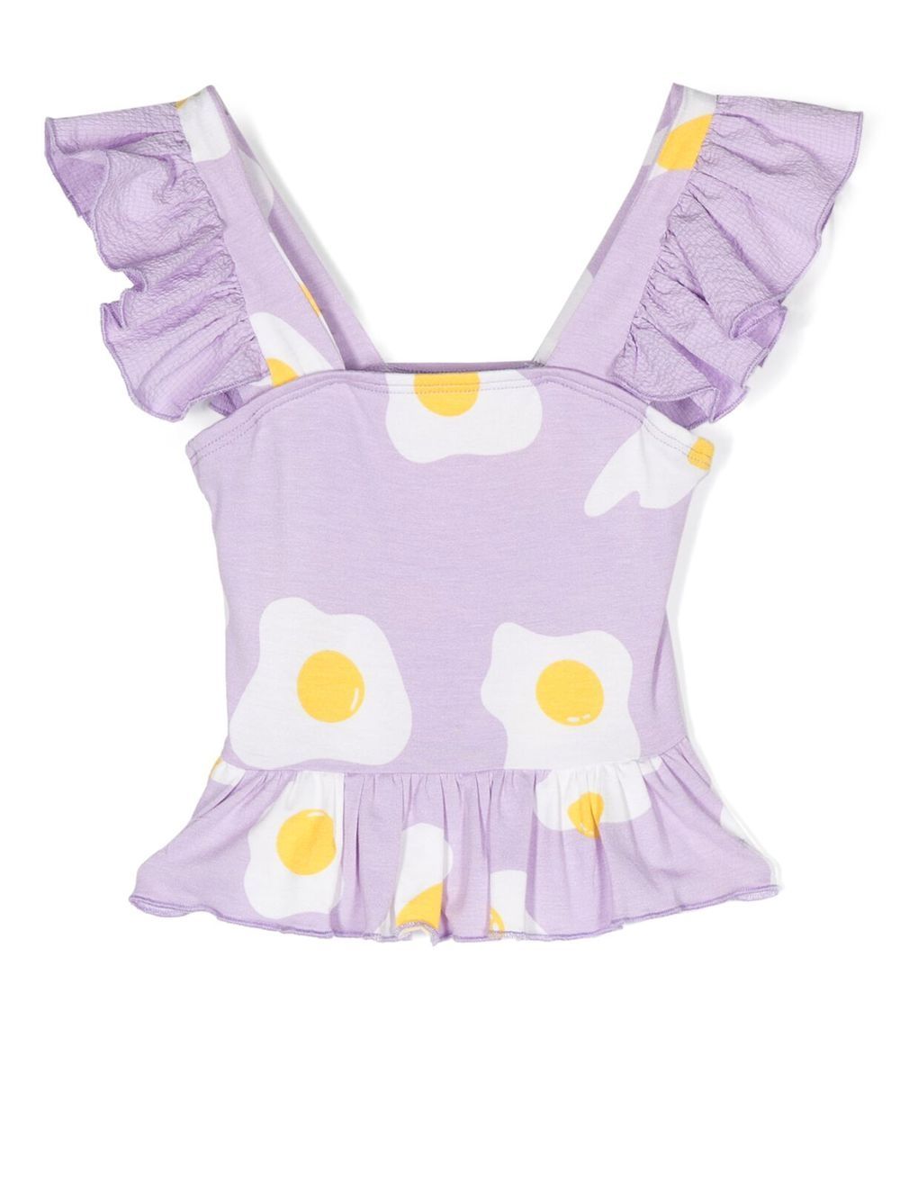 WAUW CAPOW by BANGBANG Beatrix Top mit Eier-Print - Violett von WAUW CAPOW by BANGBANG