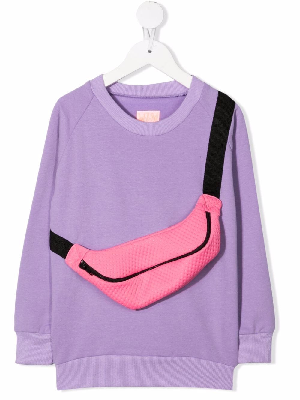 WAUW CAPOW by BANGBANG Candy Carrier Sweatshirt - Violett von WAUW CAPOW by BANGBANG