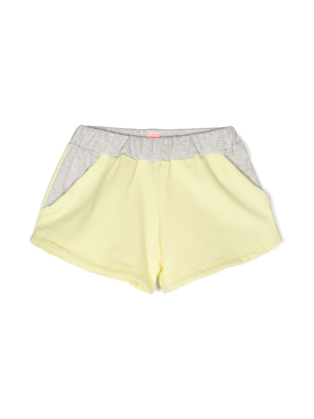 WAUW CAPOW by BANGBANG Ellis Jersey-Shorts in Colour-Block-Optik - Gelb von WAUW CAPOW by BANGBANG