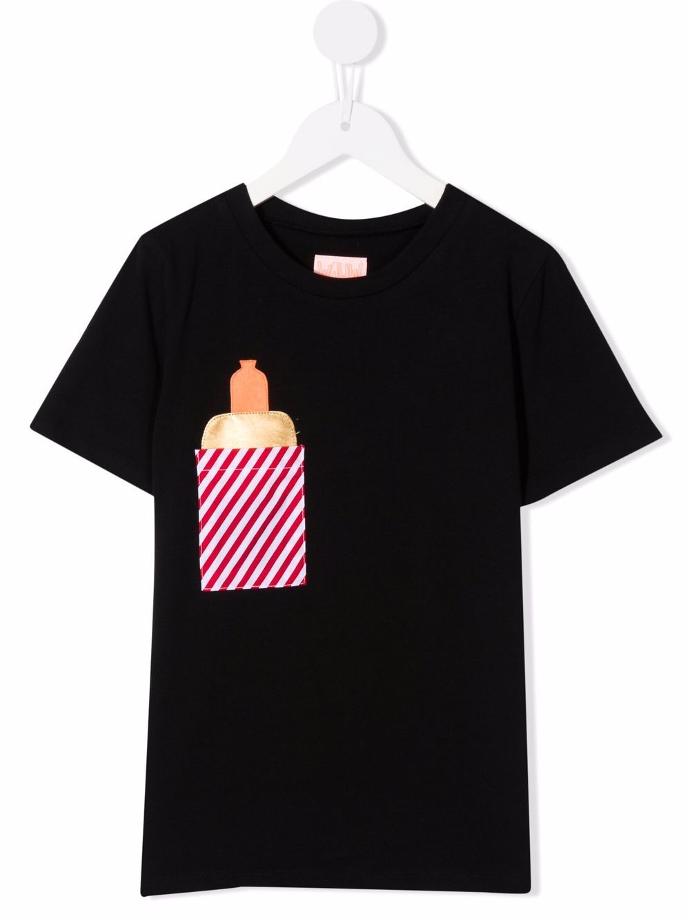 WAUW CAPOW by BANGBANG Pocket Snack T-Shirt - Schwarz von WAUW CAPOW by BANGBANG