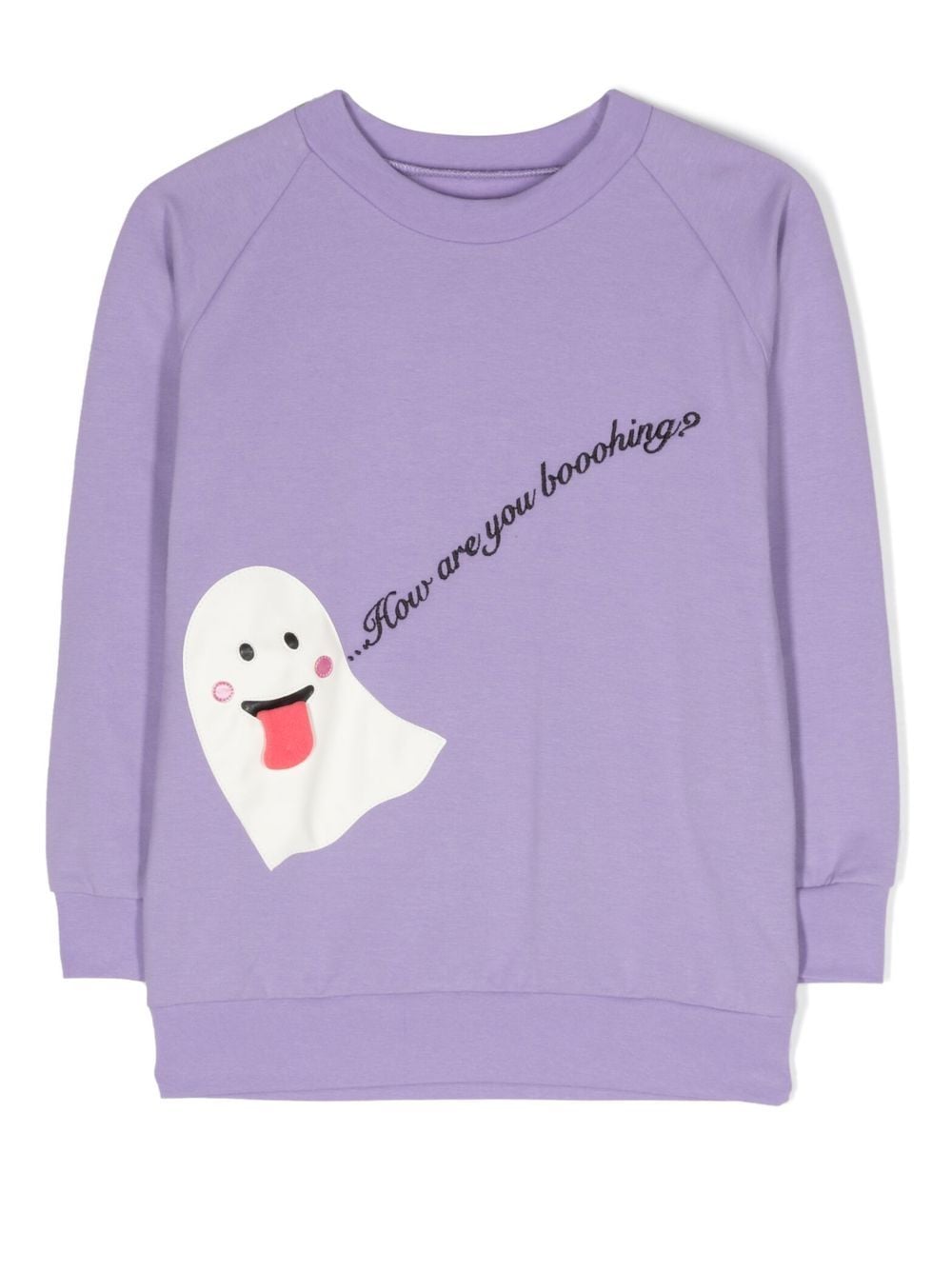 WAUW CAPOW by BANGBANG Sweatshirt mit grafischem Patch - Violett von WAUW CAPOW by BANGBANG