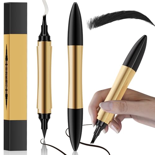 2024 Neu Magischer Augenbrauenstift, 3d augenbrauenstift wasserfest 2 en 1 Upgrade, microblading augenbrauenstift, Erzeugt Mühelos Natürlich Aussehende Brauen (Schwarz) von WAVATA