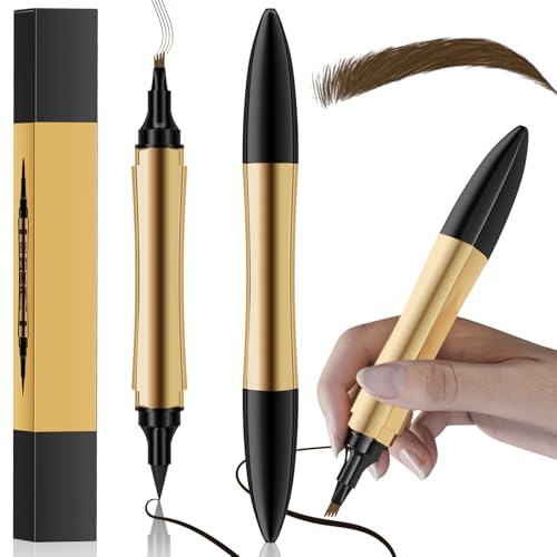 2024 Neu Magischer Augenbrauenstift, 3d augenbrauenstift wasserfest 2 en 1 Upgrade, Eyebrow Tattoo Pencil, Erzeugt Mühelos Natürlich Aussehende Brauen (Braun) von WAVATA