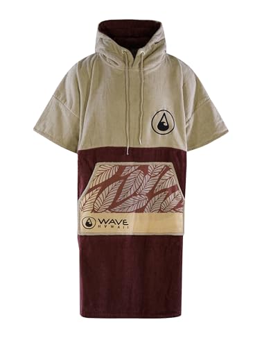 WAVE HAWAII Bade-Poncho Damen & Herren Leevs | Größe L, 170-200cm I 100% Baumwolle Surf-Poncho Erwachsene | Frottee- Handtuch mit hoher Wasserabsorption | Umziehhilfe Strand Erwachsene von WAVE HAWAII